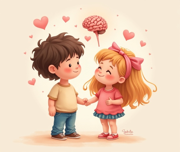 Two children showing empathy and emotional connection